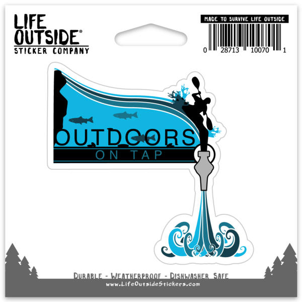 Outdoors on Tap Kayaking Sticker