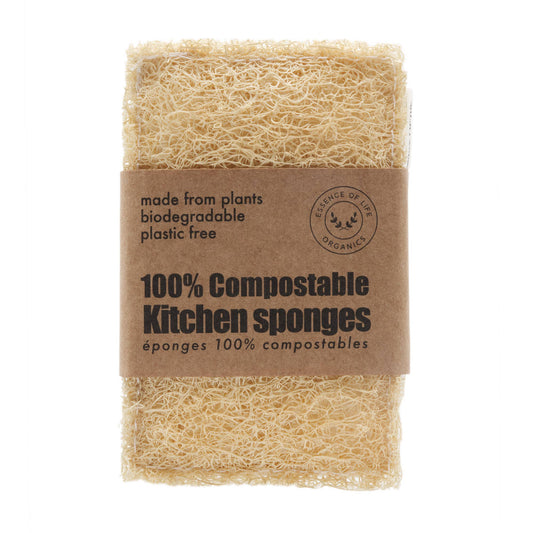 100% Compostable Kitchen Sponges, 2 pack