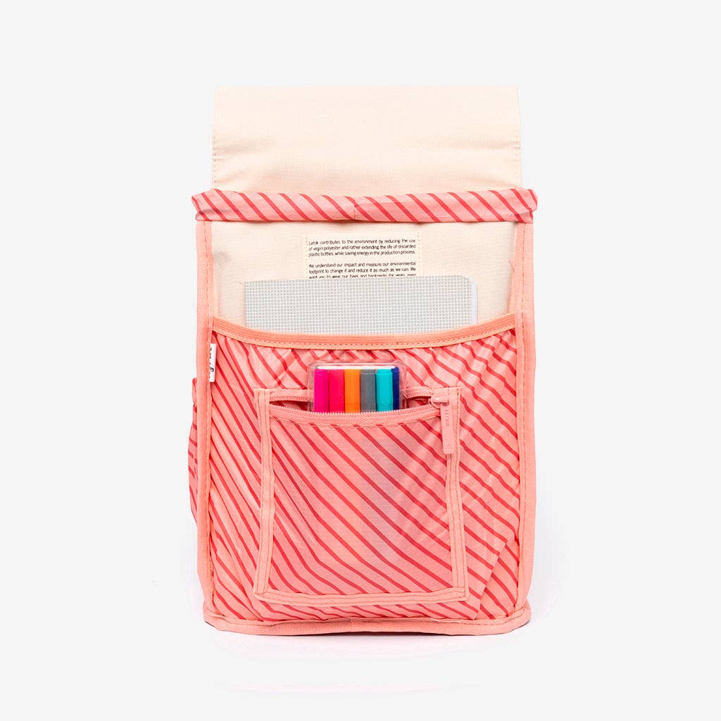 Lefrik - Scout Mini Stripes Ecru Backpack