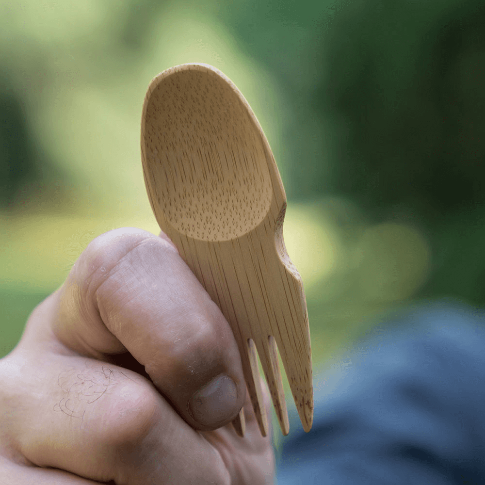 Bamboo Sporks in Display Unit