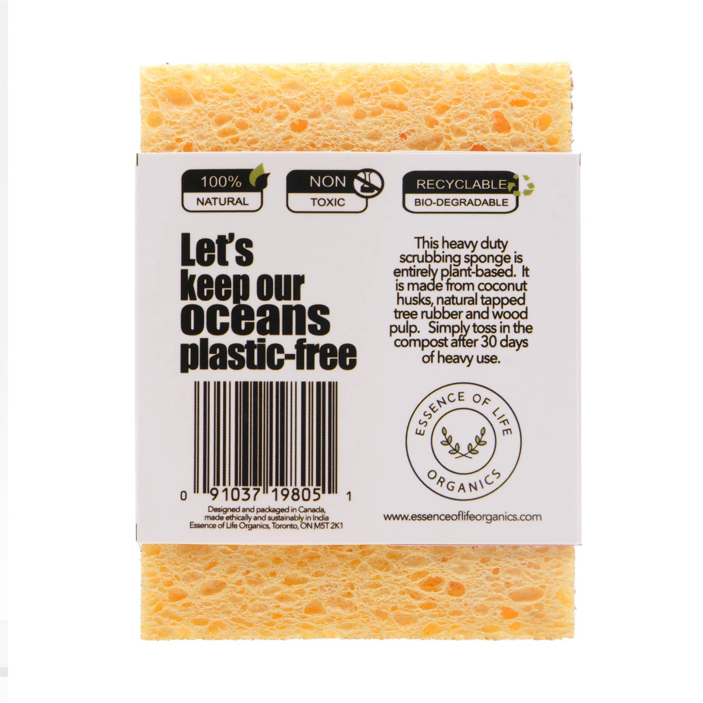 100% Plant-Based Heavy Duty Scrubbing Sponge