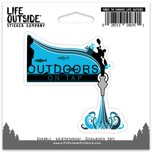 Outdoors on Tap Kayaking Sticker