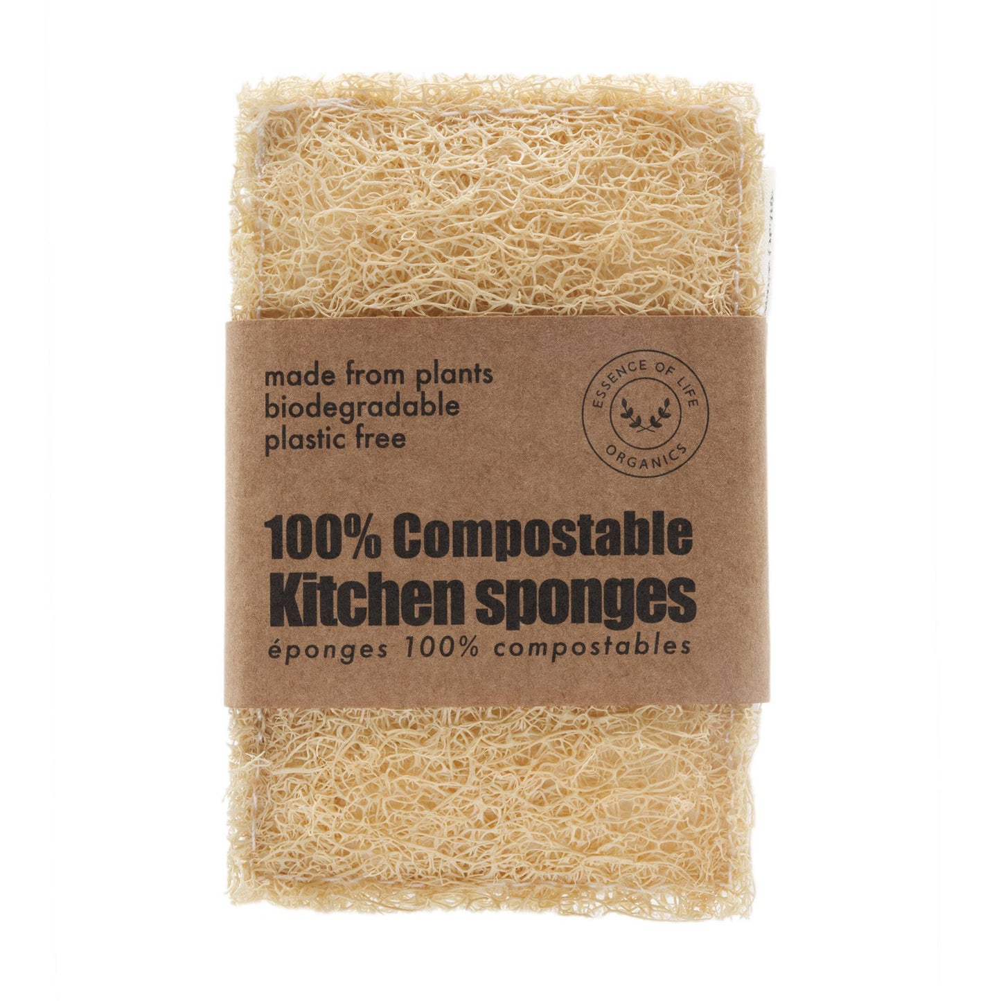 100% Compostable Kitchen Sponges, 2 pack