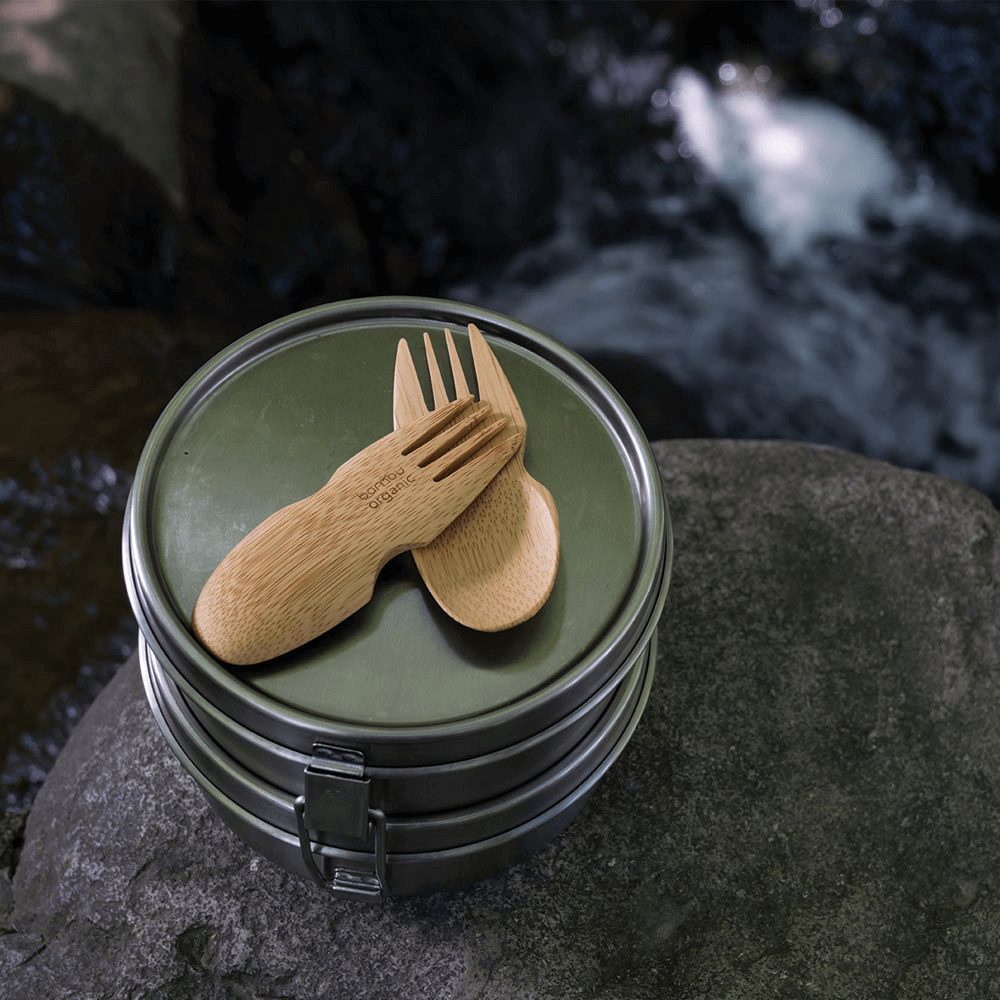 Bamboo Sporks in Display Unit