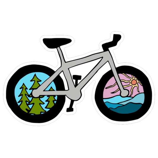 Bike More Outdoors Sticker