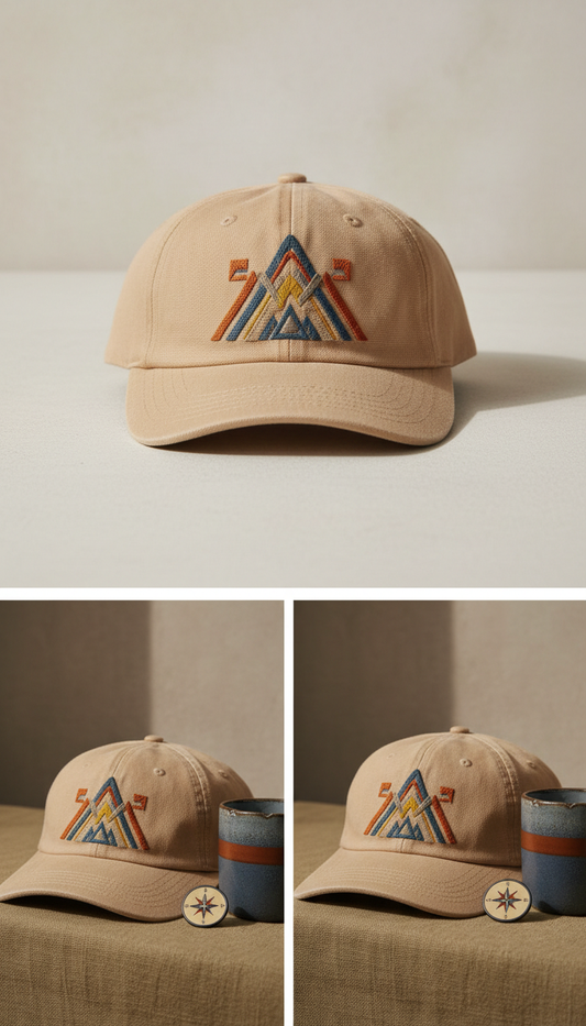 Embroidered Peak Canvas Hat Adjustable Fit